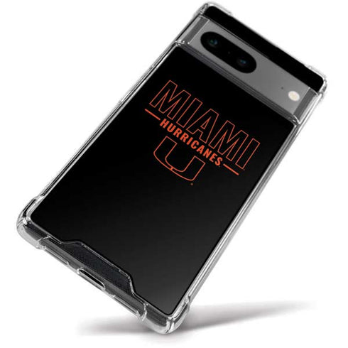 University of Miami Hurricanes Google Pixel 8a Clear Case
